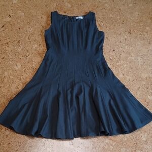 Calvin Klein Sleeveless Grey Paneled Fit & Flare Midi Dress Size 10